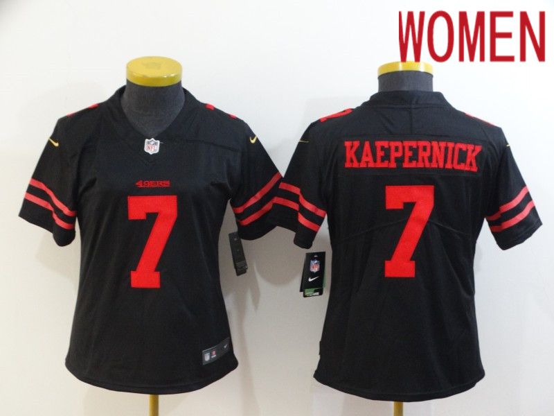 Women San Francisco 49ers #7 Kaepernick Black Nike Vapor Untouchable Limited 2020 NFL Nike Jerseys->kansas city chiefs->NFL Jersey
